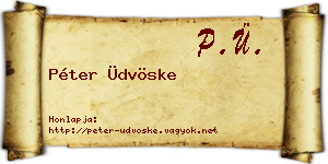 Péter Üdvöske névjegykártya